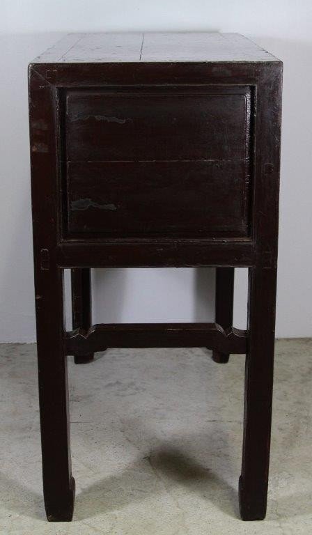 Nineteenth China, Low Carved Wood Cabinet.-photo-2