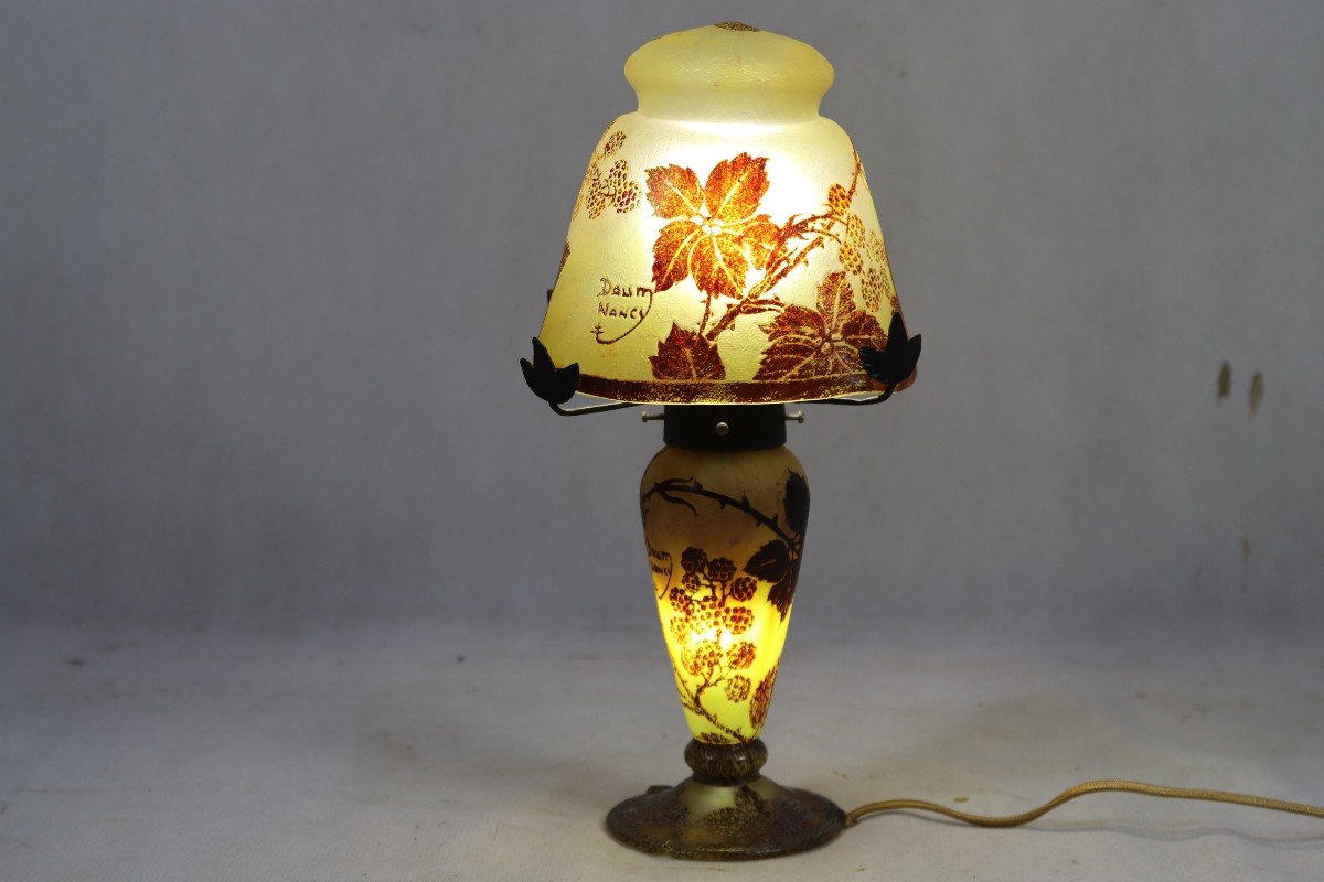 Daum Nancy, Lampe Champignon, XXe-photo-3