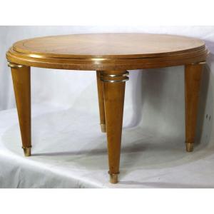 Jules Leleu (1883-1961) (attr), Table Basse De Forme Circulaire, Vers 1940/50