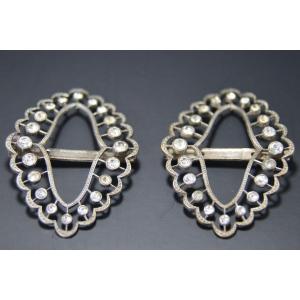 Pair Of Shoe Buckles, 19th Century