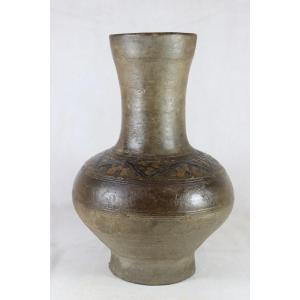 Art Tunisien, Grand Vase En Terre Cuite à Panse Globulaire, XVIII / XIXe