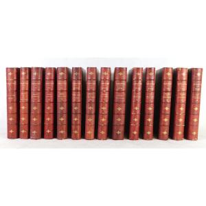 Lamartine Alphonse De, 14 Volumes "complete Works", Signed By The Author, 19th Century