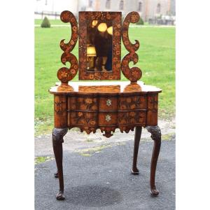 Marquetry Dressing Table, Dutch Work, Early 19th Century