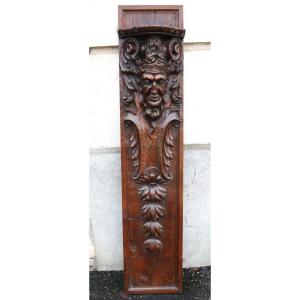 Large Panel Forming A Wall Console Carved With A Faun, Late 18th Century