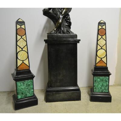 Great Pair Of Marble Obelisks, Nineteenth