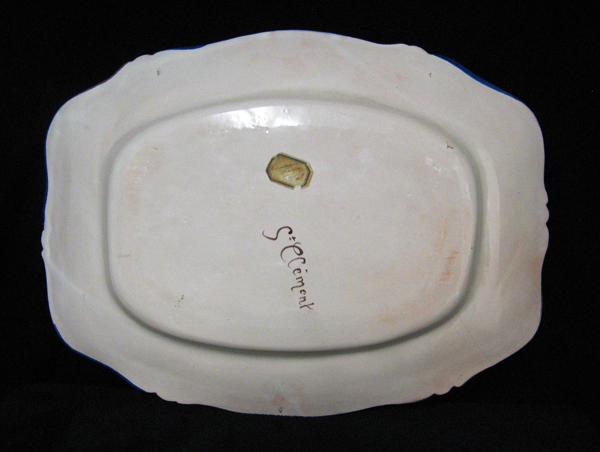 XIXth St Clement Dish With Heraldic Decor.-photo-3