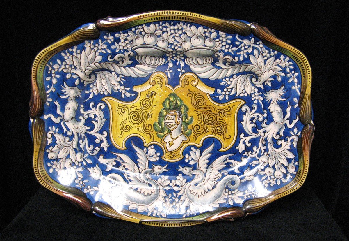 XIXth St Clement Dish With Heraldic Decor.