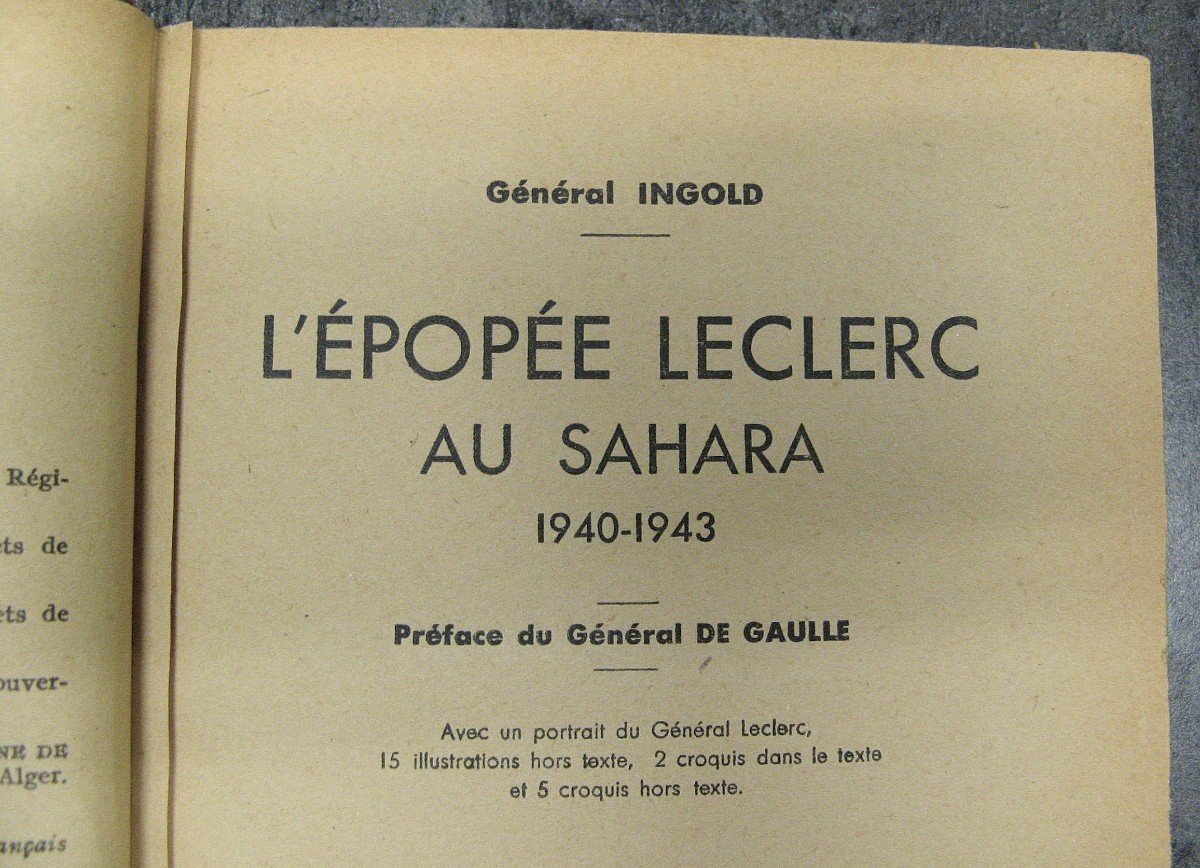 Dedicated Book Of General Ingold For The Attention Of General Leclerc.-photo-4