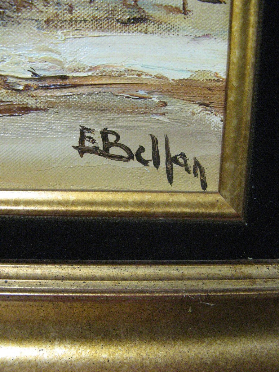 Peinture Sur Toile d'Etienne Bellan. Ville de Dijon.-photo-2