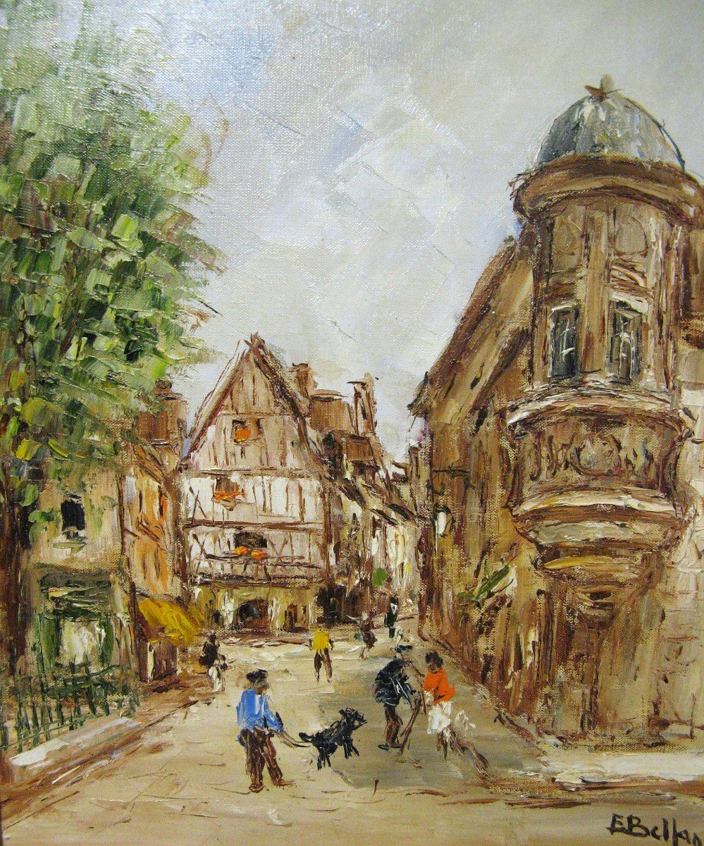 Peinture Sur Toile d'Etienne Bellan. Ville de Dijon.