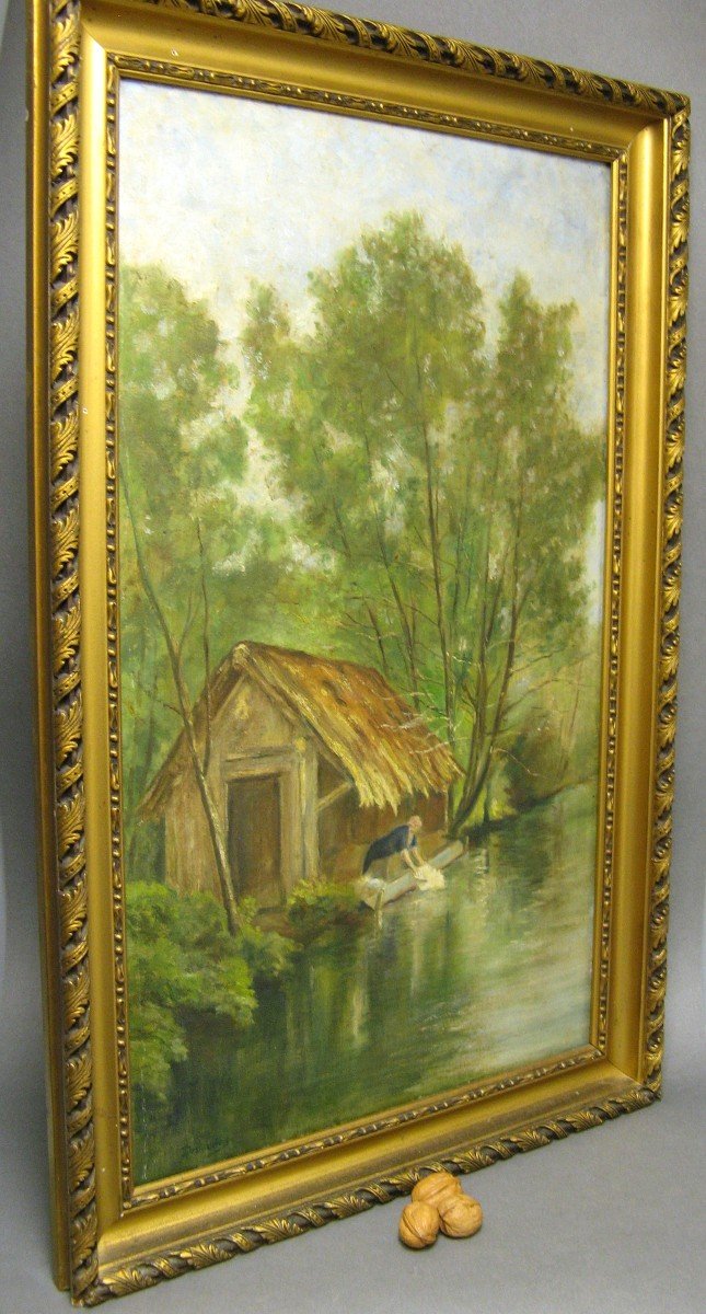 Impressionist Painting Around 1900.-photo-4