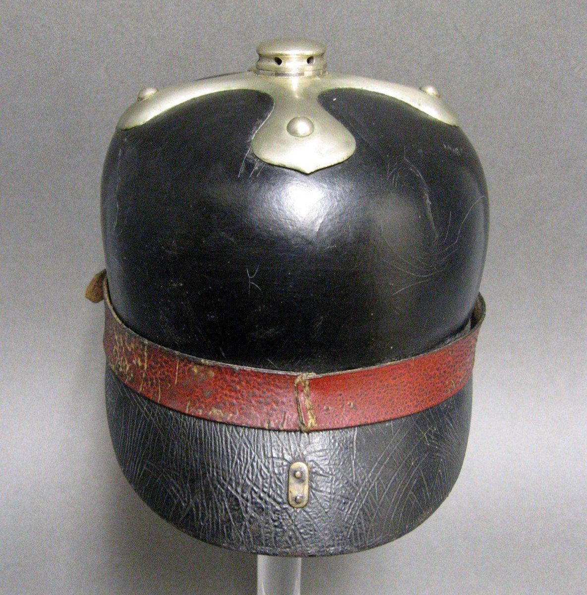 Casque D'officier Artilleur pompier du royaume de Prusse. (casque à pointe).-photo-4