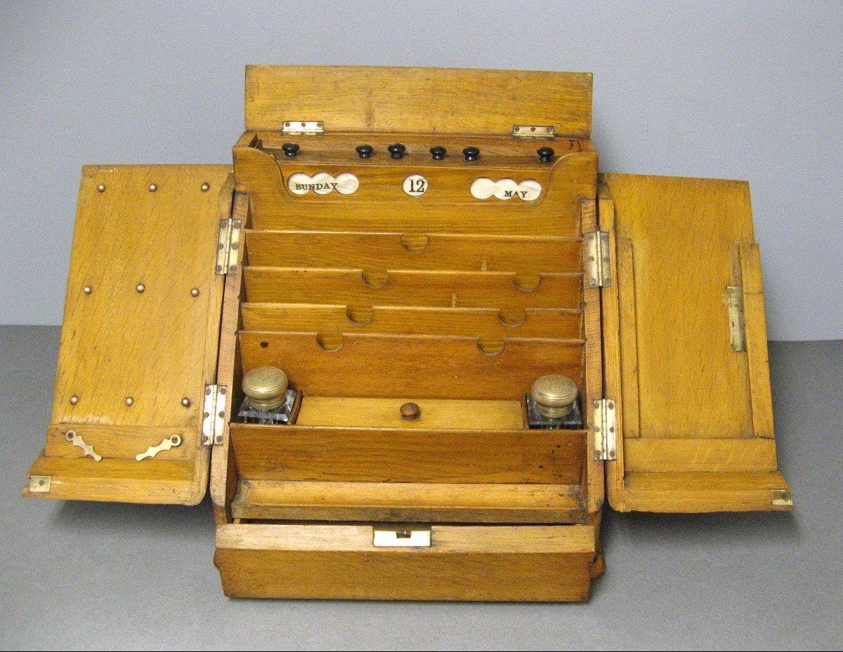 Small Desk And Mail Organizer, 1900s/1920s.-photo-2