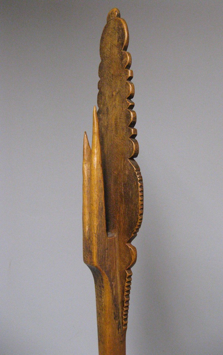 Nineteenth Carved Wood Distaff.-photo-3