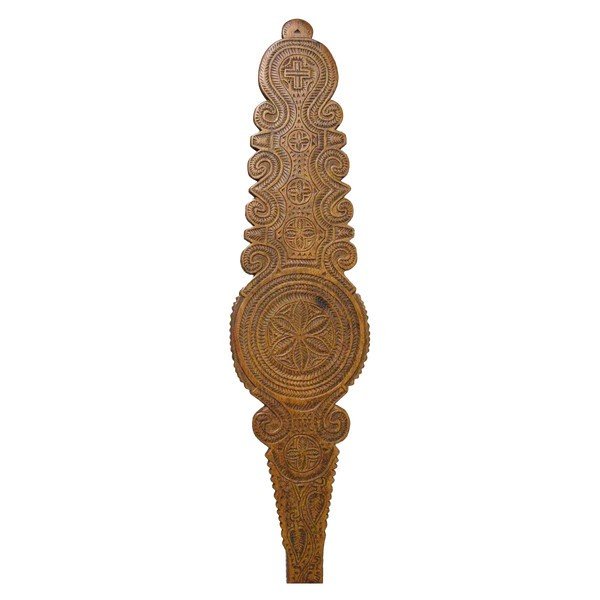 Nineteenth Carved Wood Distaff.