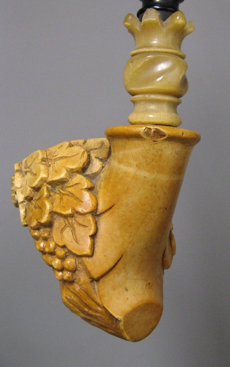 Meerschaum Pipe Representing Bacchus.-photo-4