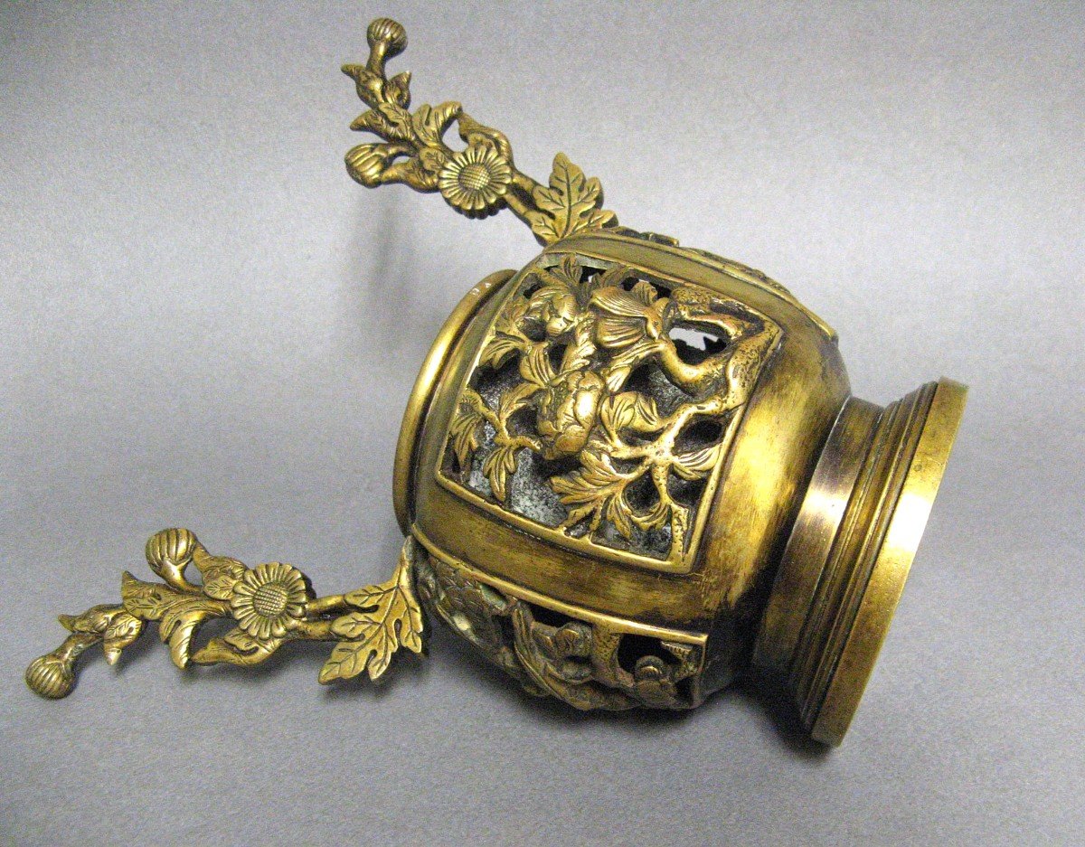 Bronze Incense Burner. Japan XVIIIe Edo Period.-photo-3