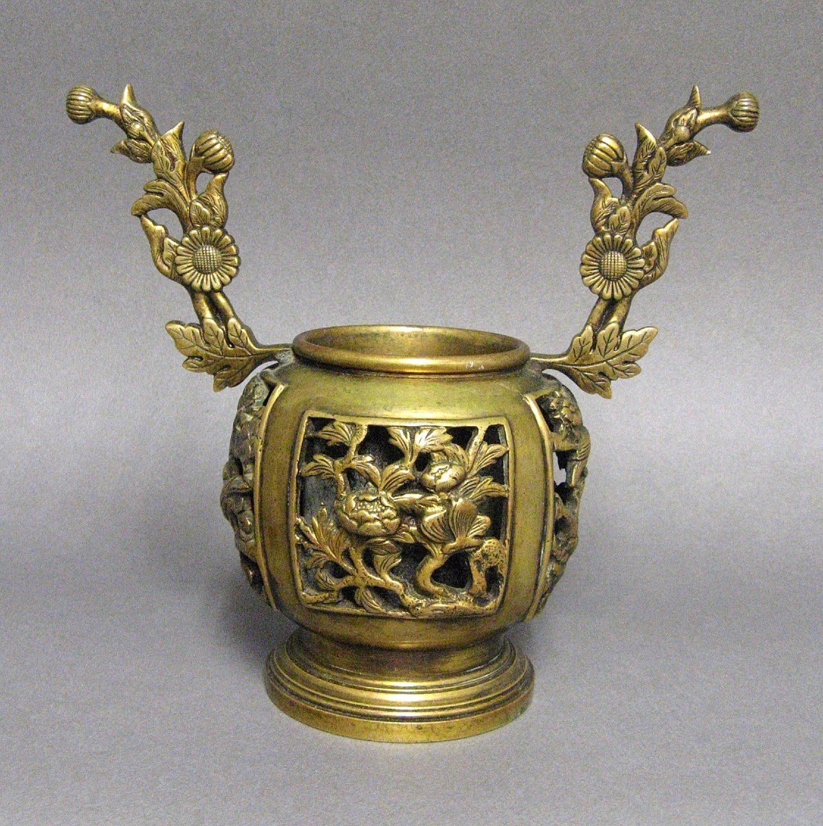 Bronze Incense Burner. Japan XVIIIe Edo Period.-photo-5