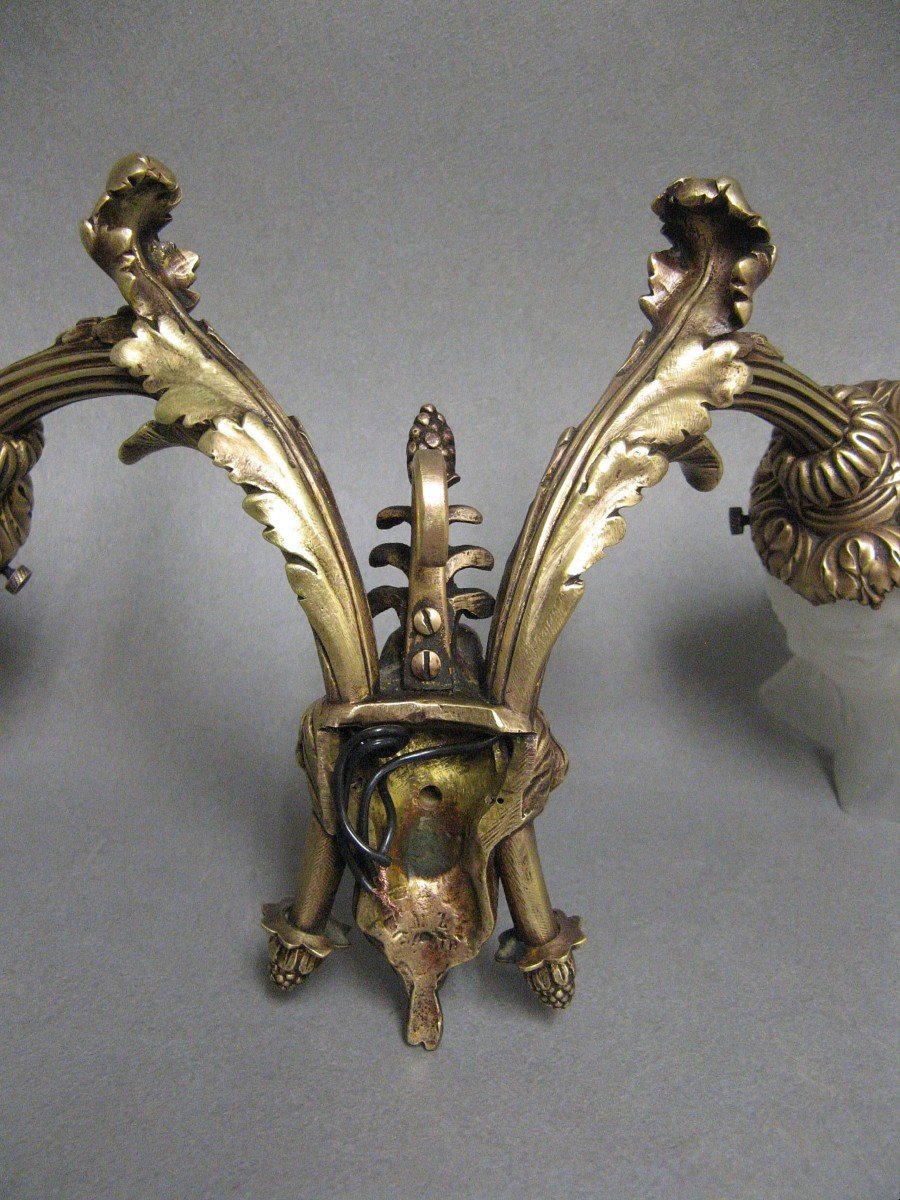 Art Nouveau Bronze Wall Sconce.-photo-4