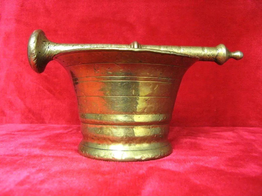 Apothecary Mortar In Flared Bronze 17th/18th.-photo-1