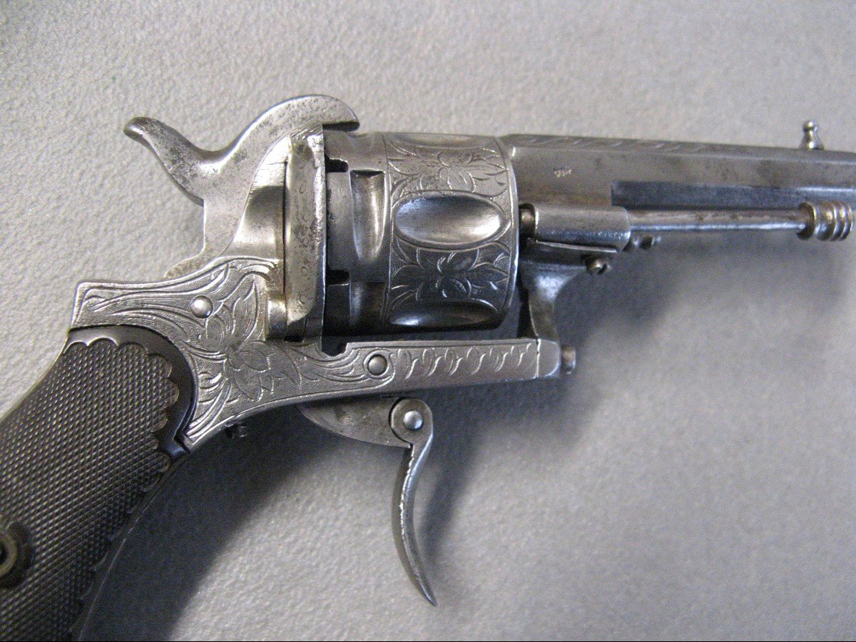 Pinfire Revolver Type Lefaucheux Cal 7mm From The 19th Century.-photo-2