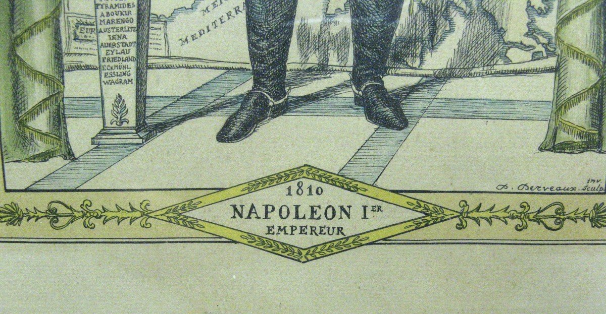 Gravure De Napoléon 1er Empereur 1810.-photo-2