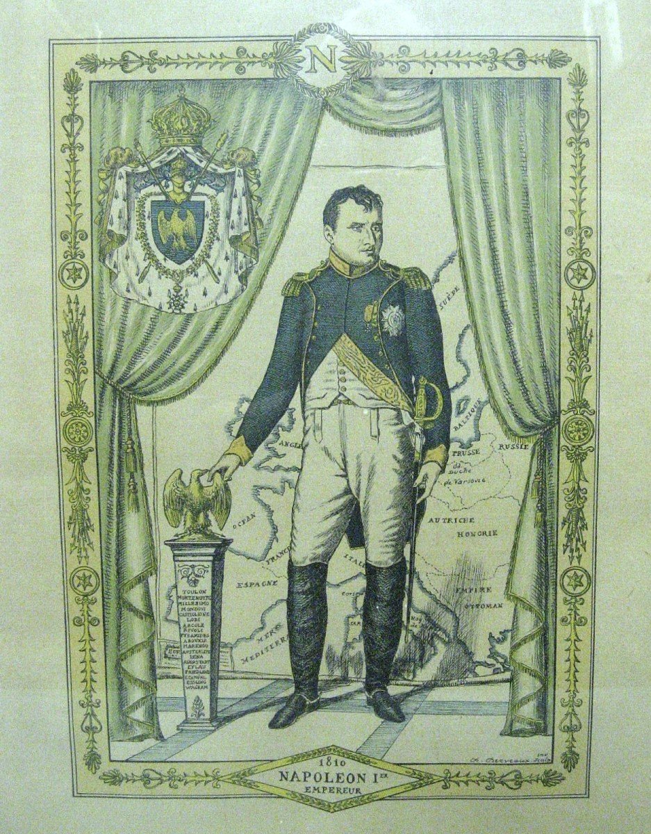Gravure De Napoléon 1er Empereur 1810.
