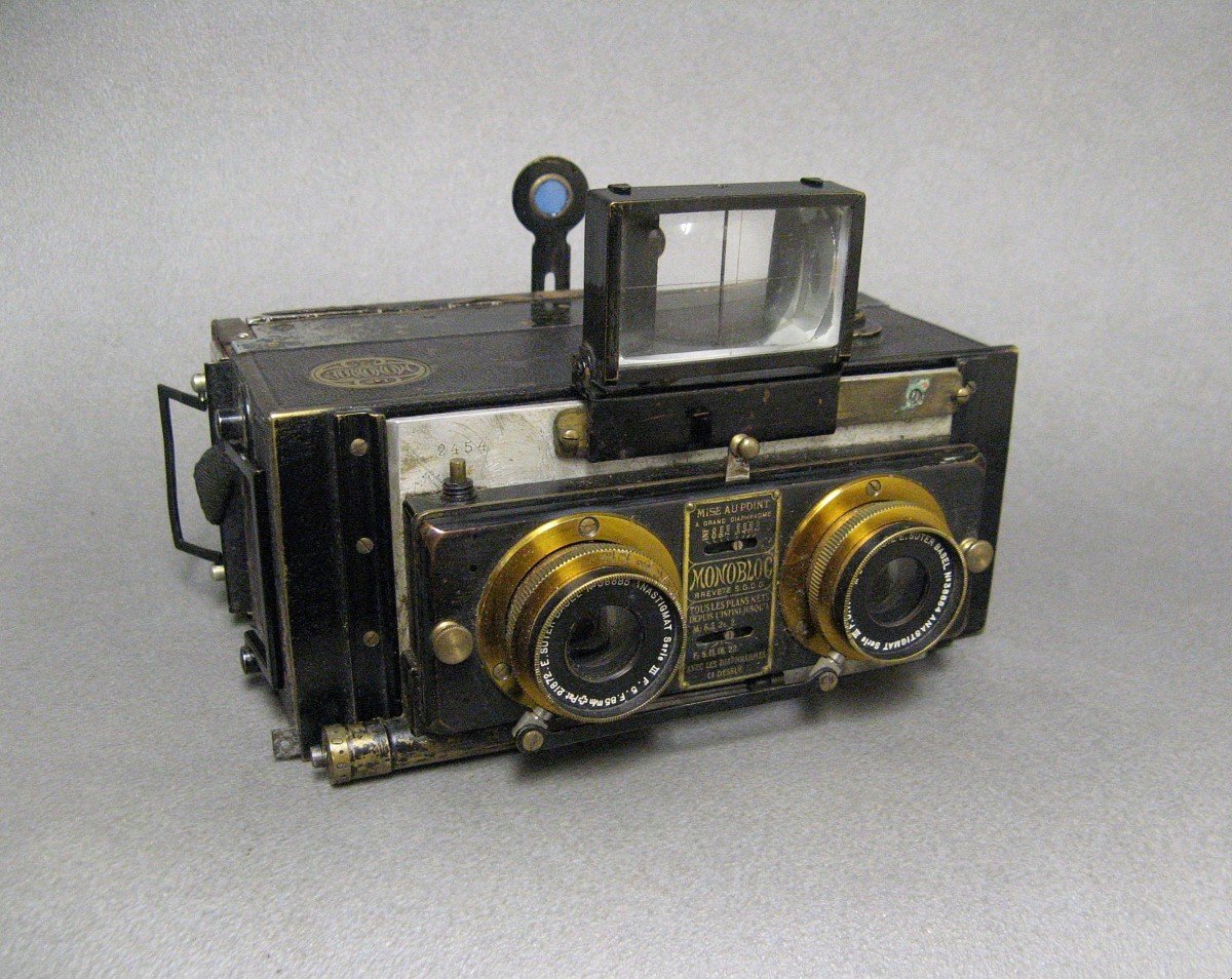 Stereo-panoramic Camera Le Monobloc Circa 1900.-photo-4