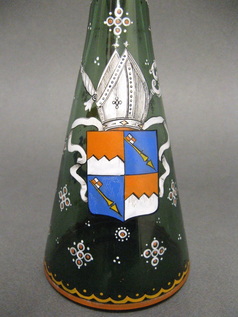 Decanter With 19th Century Papal Coat Of Arms.-photo-2