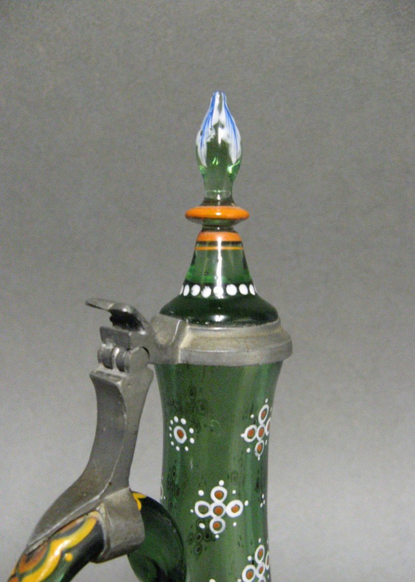 Decanter With 19th Century Papal Coat Of Arms.-photo-3