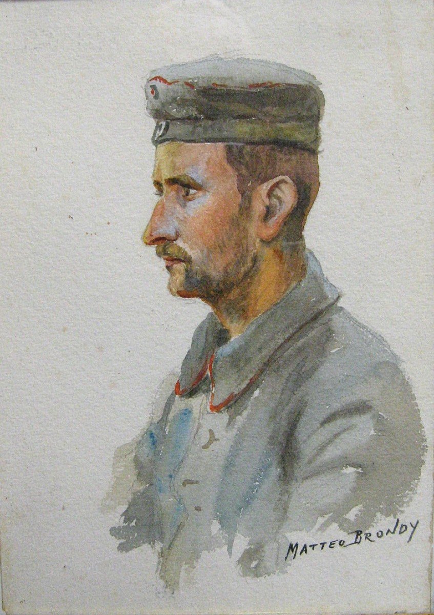 Portrait De Soldat Allemand Par Mattéo Brondy 1915.