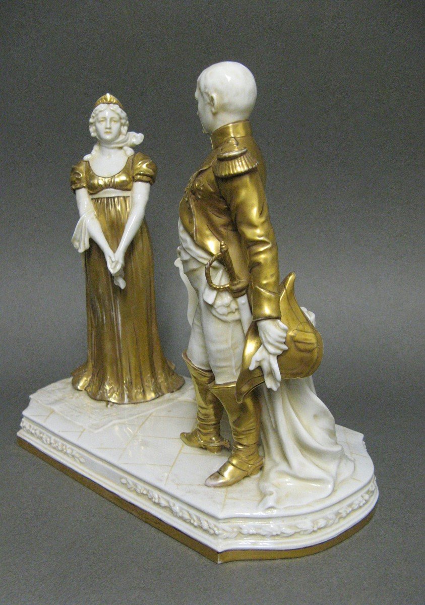 Saxony Porcelain, Scheibe-alsbach Manufacture Napoleon 1st And Joséphine.-photo-3