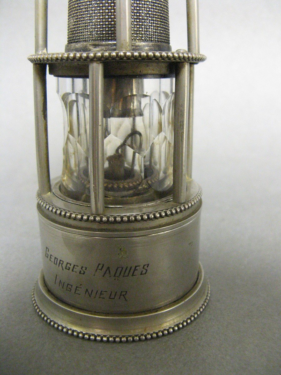 Lamp Of Honor Of A Mining Engineer From Brussels. Miner's Lamp.-photo-2