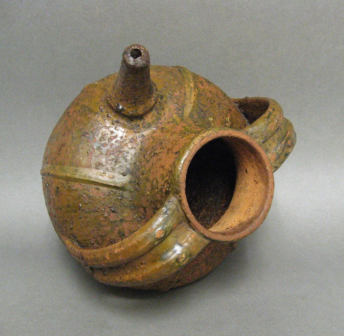 Jug.  Glazed Terracotta Oil Jar.-photo-4