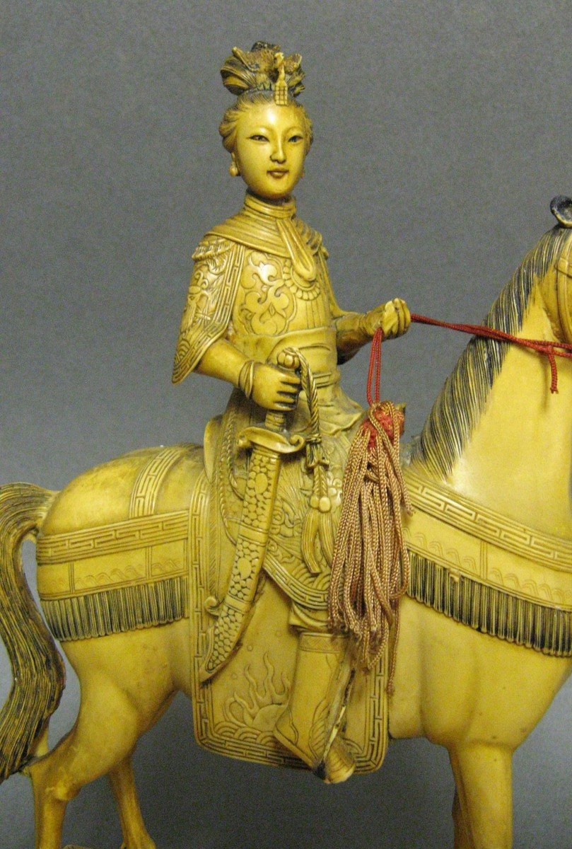 Female Warrior Statue From The Chinese Dynasty.-photo-2