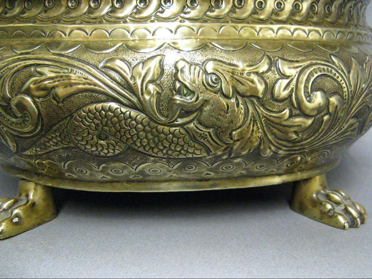 Oval Brass Planter, Late 18th-early 19th Centuries.-photo-2