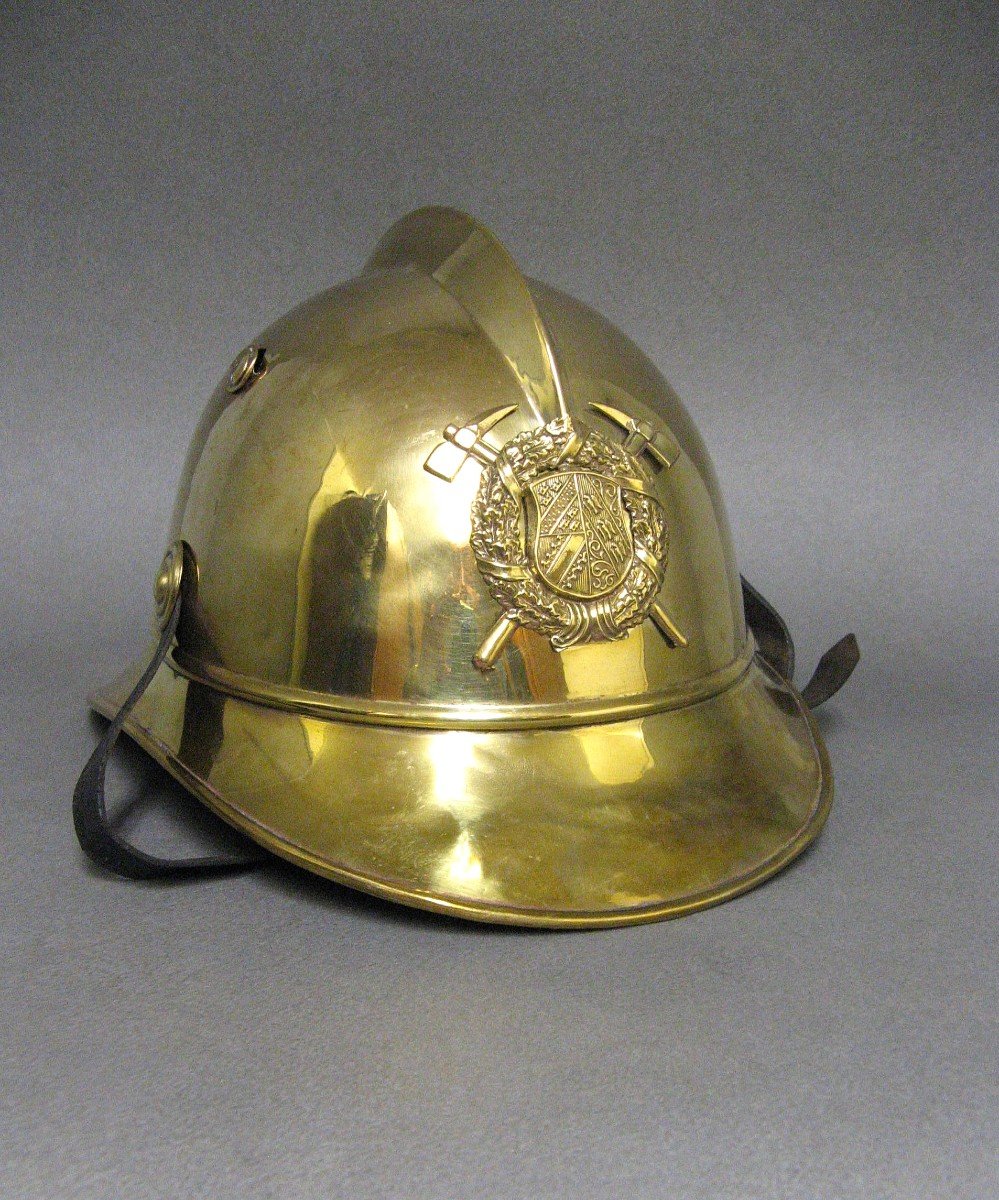 Helmet Of The Firefighters Of The Imperial Territory Of Alsace-lorraine, 1871-1919.