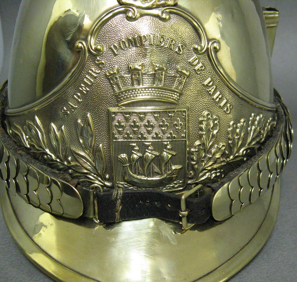 Casque De Sapeurs-pompiers De La Ville De Paris Mle 1855/72.-photo-2