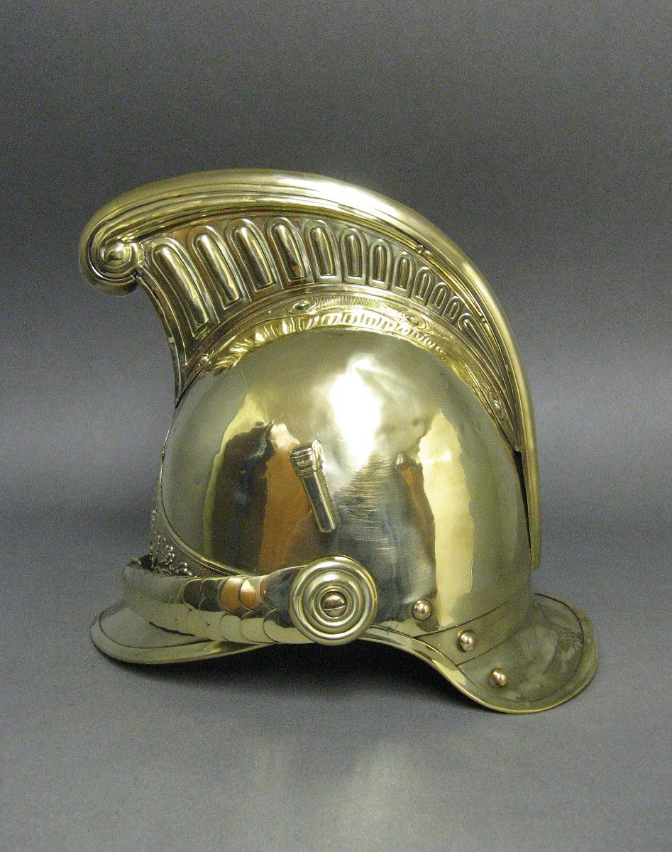 Casque De Sapeurs-pompiers De La Ville De Paris Mle 1855/72.-photo-3