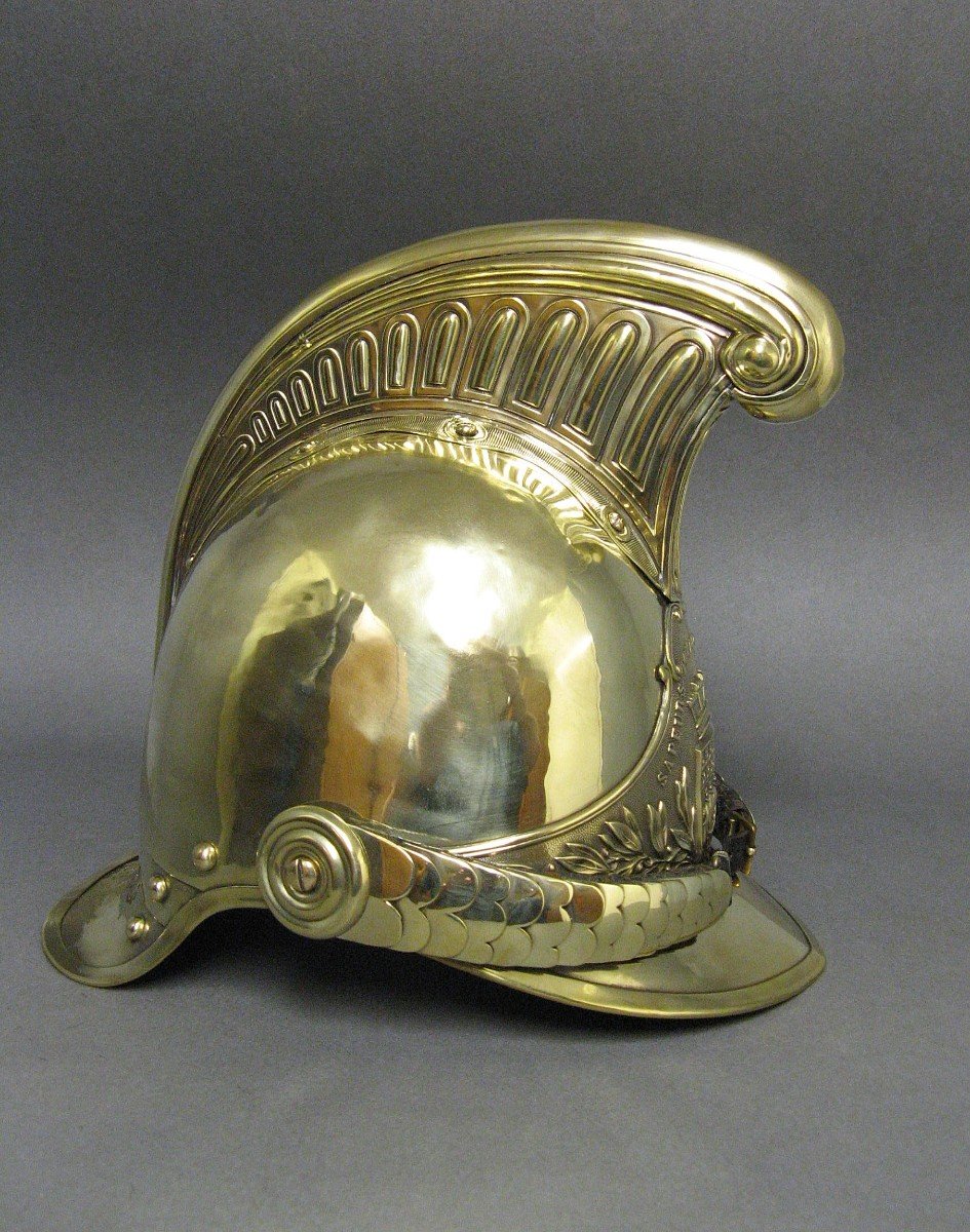 Casque De Sapeurs-pompiers De La Ville De Paris Mle 1855/72.-photo-1