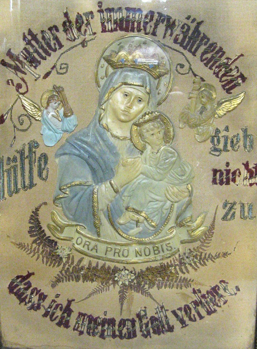 German Religious Painting, Late 19th Century, Reservist Type.-photo-2