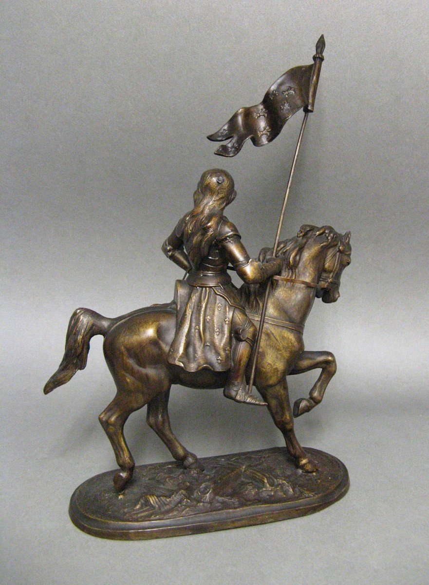 Joan Of Arc Equestrian Statue 19th Century.-photo-4