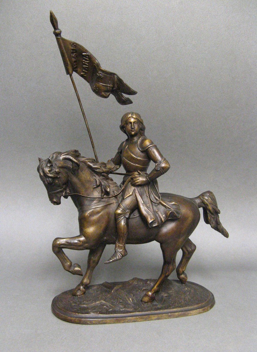 Joan Of Arc Equestrian Statue 19th Century.