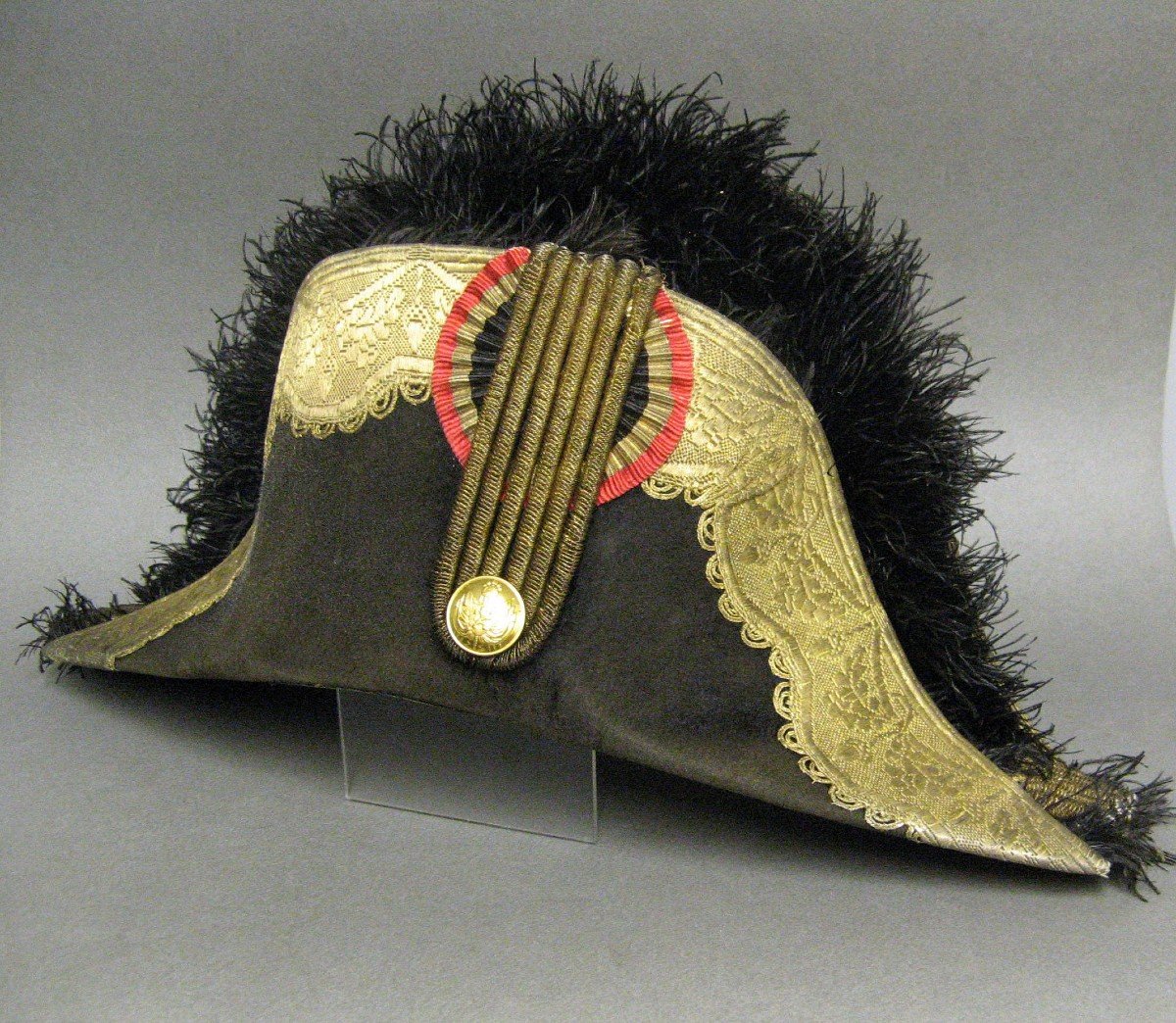 Bicorne Grand Uniform Of Brigadier General Of The Kingdom Of Belgium 19th Century. With Attributes.-photo-2