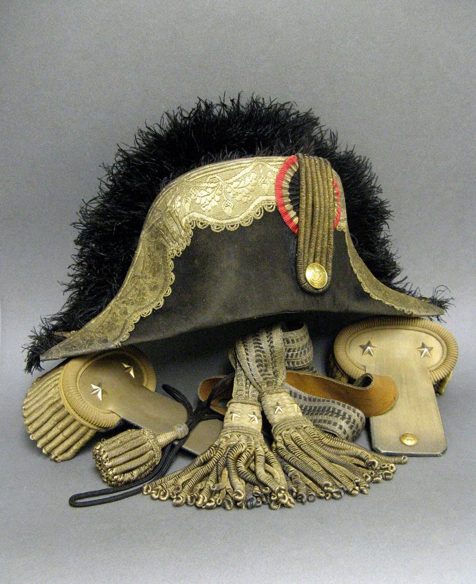 Bicorne Grand Uniform Of Brigadier General Of The Kingdom Of Belgium 19th Century. With Attributes.