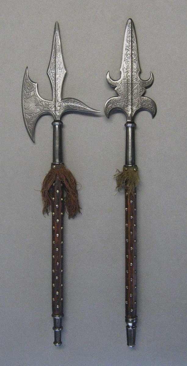 Halberd And Parement Halberd From The Viollet Le Duc Period, 19th Century.-photo-2