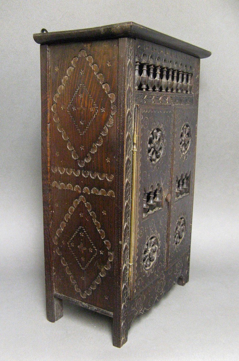 Armoire Bretonne, Meuble Breton De Poupée 1900.-photo-4