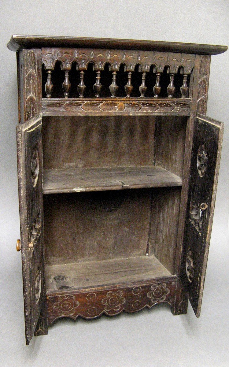 Armoire Bretonne, Meuble Breton De Poupée 1900.-photo-1