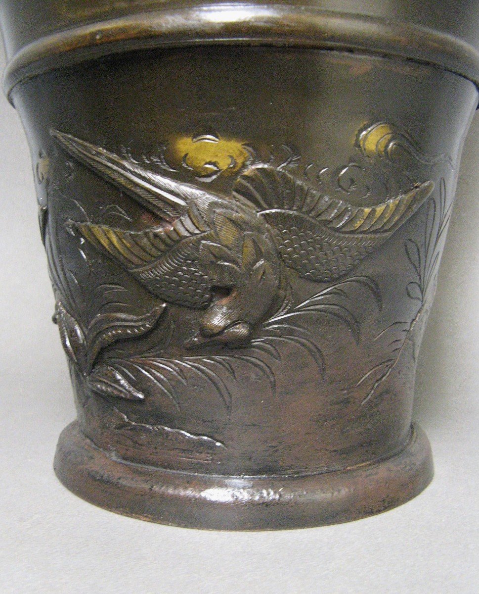 Decorative Bronze Dragon. Chinese Vase 20th Century.-photo-3