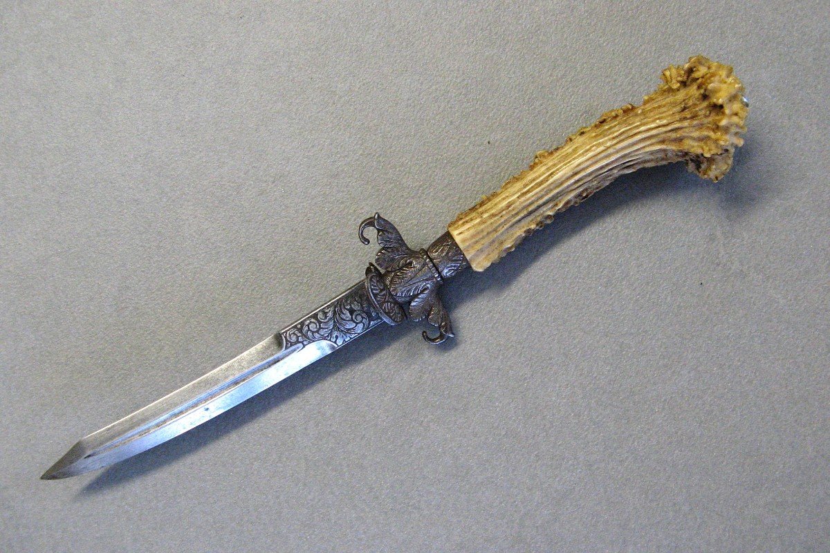  Dague De Chasse. Couteau De Vénerie XIXe.